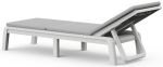 ATLAS (MALLORCA) lehátko s poduškou - bílá/světle šedá