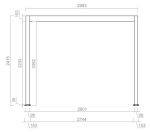Bioklimatická pergola ECO 3x3 m, ocel - volně stojící Bioklimatická pergola ECO 3x3 m, ocel - volně stojící