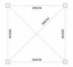 Bioklimatická pergola ECO 3x3 m, ocel - volně stojící Bioklimatická pergola ECO 3x3 m, ocel - volně stojící