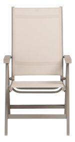BASIC PLUS polohovací, hliníkové křeslo - taupe / béžová