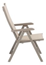 BASIC PLUS polohovací, hliníkové křeslo - taupe / béžová