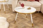 2SET konferenční stolek PARIS 45/60 CM bílý - ROZBALENO