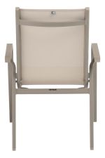 BASIC PLUS stohovatelné, hliníkové křeslo - taupe / béžová BASIC PLUS stohovatelné, hliníkové křeslo - taupe / béžová
