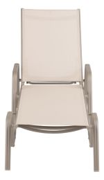 BASIC PLUS hliníkové lehátko - taupe / béžová