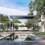 Bioklimatická pergola ECO 4x3 m, ocel - volně stojící Bioklimatická pergola ECO 4x3 m, ocel - volně stojící