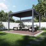 Bioklimatická pergola ECO 4x3 m, ocel - volně stojící Bioklimatická pergola ECO 4x3 m, ocel - volně stojící