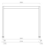Bioklimatická pergola ECO 4x3 m, ocel - volně stojící Bioklimatická pergola ECO 4x3 m, ocel - volně stojící