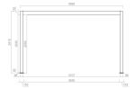 Bioklimatická pergola ECO 4x3 m, ocel - volně stojící Bioklimatická pergola ECO 4x3 m, ocel - volně stojící