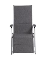 BASIC PLUS PADDED relaxační, polohovací, hliníkové křeslo - stříbrná / antracit
