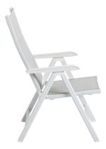 BASIC PLUS polohovací, hliníkové křeslo - bílá/světle šedá