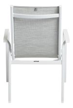 BASIC PLUS stohovatelné, hliníkové křeslo - bílá/světle šedá