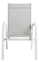 BASIC PLUS stohovatelné, hliníkové křeslo - bílá/světle šedá