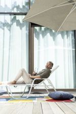 BASIC PLUS hliníkové lehátko - bílá/světle šedá