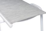 BASIC PLUS hliníkové lehátko - bílá/světle šedá