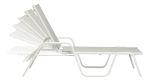 BASIC PLUS hliníkové lehátko - bílá/světle šedá