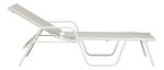 BASIC PLUS hliníkové lehátko - bílá/světle šedá