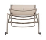 DIAMOND hliníkové lehátko s teakovými područkami - taupe / béžová DIAMOND hliníkové lehátko s teakovými područkami - taupe / béžová