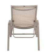 DIAMOND hliníkové lehátko s teakovými područkami - taupe / béžová DIAMOND hliníkové lehátko s teakovými područkami - taupe / béžová