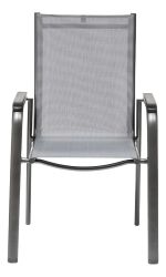 CIRRUS stohovatelné, hliníkové křeslo - antracit/šedá