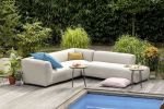 TRIBE stolek o 40 cm - antracit/teak