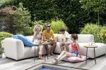 TRIBE stolek o 50 cm - antracit/teak
