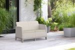 SCANDI FORMA 2 SEATER SOFA - Pebble grey/Soft biege