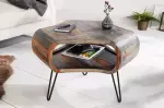 Konferenční stolek SPIN SMOKE 70 CM masiv sheesham - ROZBALENO