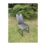 Jídelní židle LEONOR antracitová/černá ekokůže