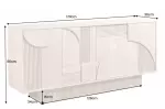 Komoda ART DECO WHITE 170 CM masiv mango