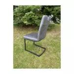 Jídelní židle LEONOR antracitová/černá ekokůže