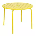 Zahradní jídelní stůl MENTE žlutozelený o95 cm