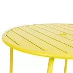 Zahradní jídelní stůl MENTE žlutozelený o95 cm