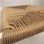 Zahradní jídelní židle JONAH bílá/přírodní s područkami