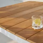 Zahradní piknikový set TROY bílá/přírodní