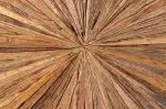 Kulatý jídelní stůl BARRACUDA 120 CM sklo/masiv teak - ROZBALENO