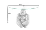 Konferenční stolek WILDLIFE GORILA 60 CM stříbrný