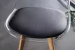 2SET jídelní židle SCANDINAVIA TRANSPARENT průhledná černá / přírodní