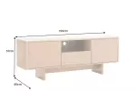 Televizní stolek SAVOY 3D 150 CM béžový/travertin