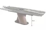 Jídelní stůl ELEMENTS TAUPE GREY 180-260 CM keramika rozkládací