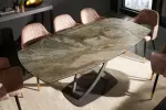 Jídelní stůl INCEPTION TAUPE 130-190 CM keramika rozkládací