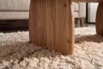 Oválný konferenční stolek SCULPTURA 110 CM masiv akácie