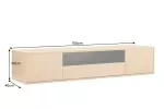 Závěsný televizní stolek LOFT 150 CM dub/černá