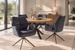 2SET jídelní židle CONCORD otočná 180° tmavě šedá/černá samet 2SET jídelní židle CONCORD otočná 180° tmavě šedá/černá samet