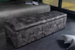 Lavice CHESTERFIELD 140 CM antik šedá s úložným prostorem