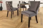 2SET židle CASTLE DELUXE II S RUKOJETÍ šedá/černá samet