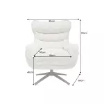 Křeslo CLOUD šampaňsko béžová texturovaná tkanina otočné