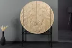 Vysoká komoda LION 140 CM bílá masiv mango