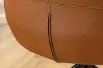 2SET jídelní židle SIGNATURE koňaková/černá pravá kůže otočná