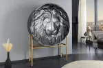 Vysoká komoda LION 140 CM černá masiv mango