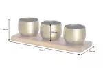 3SET mísa ORIENT zlatá/masiv mango